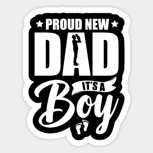 Vintage Proud New Dad – It's A Boy T-Shirt | Funny First-Time Father Gift Sticker